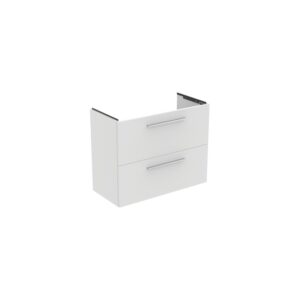 Ideal Standard i.life S 80cm Compact Wall Vanity Unit, 2 Drawers, Matt White