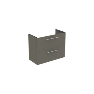 Ideal Standard i.life S 80cm Compact Wall Vanity Unit, 2 Drawers, Matt Quartz