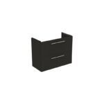 Ideal Standard i.life S 80cm Compact Wall Vanity Unit, 2 Drawers, Matt Carbon