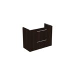 Ideal Standard i.life S 80cm Compact Wall Vanity Unit, 2 Drawers, Coffee Oak