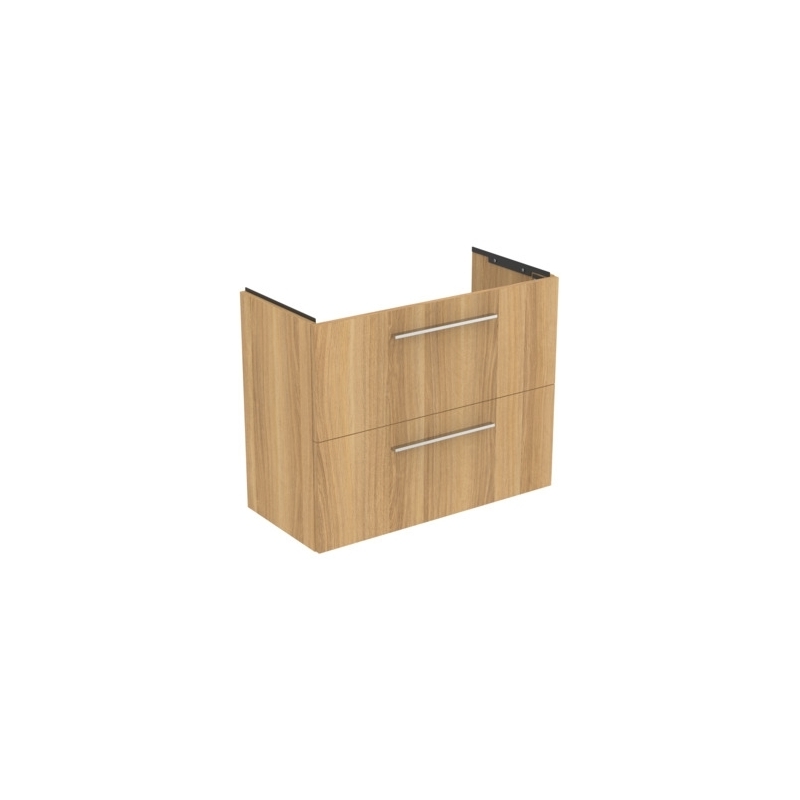 Ideal Standard i.life S 80cm Compact Wall Vanity Unit, 2 Drawers, Natural Oak Ideal Standard i.life S 80cm Compact Wall Vanity Unit, 2 Drawers, Natural Oak
