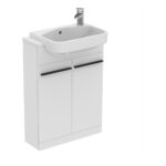 Ideal Standard i.life S Semi-Countertop Basin Unit 600mm 2 Doors Matt White