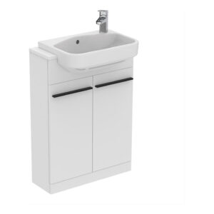 Ideal Standard i.life S Semi-Countertop Basin Unit 600mm 2 Doors Matt White