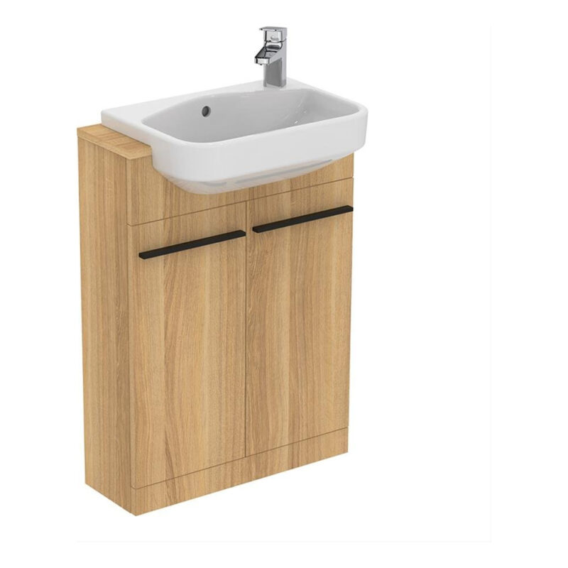 Ideal Standard i.life S Semi-Countertop Basin Unit 600mm 2 Doors Natural Oak Ideal Standard i.life S Semi-Countertop Basin Unit 600mm 2 Doors Natural Oak