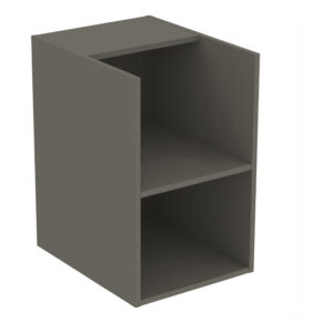 Ideal Standard i.life B Side Unit for Worktops 400mm 2 Shelves Matt Quartz Grey