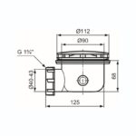 Ideal Standard Idealite 90mm Shower Waste with Chrome Cover
