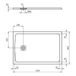 Ideal Standard Ultra Flat S+ 1200 x 800mm Sand Rectangular Shower Tray