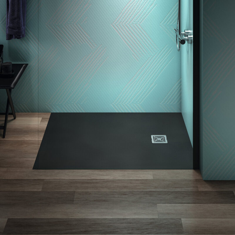 Ideal Standard Ultra Flat S+ 1200 x 900mm Black Rectangular Shower Tray