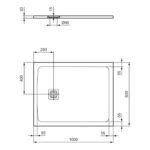 Ideal Standard Ultra Flat S+ 1000 x 800mm Sand Rectangular Shower Tray