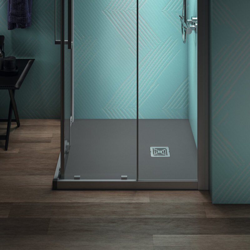Ideal Standard Ultra Flat S+ 900 x 900mm Grey Square Shower Tray