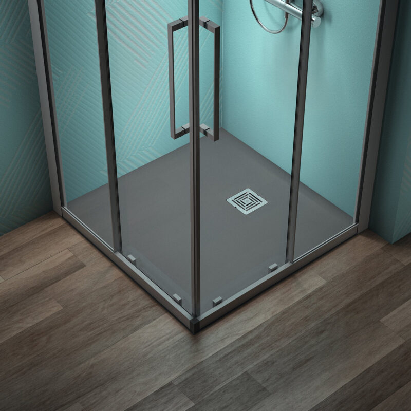 Ideal Standard Ultra Flat S+ 900 x 900mm Grey Square Shower Tray