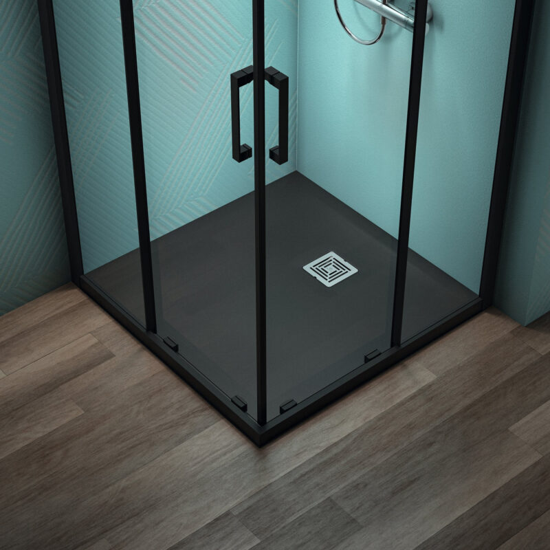 Ideal Standard Ultra Flat S+ 900 x 900mm Black Square Shower Tray