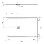 Ideal Standard Ultra Flat S+ 1400x900mm Shower Tray Pure White
