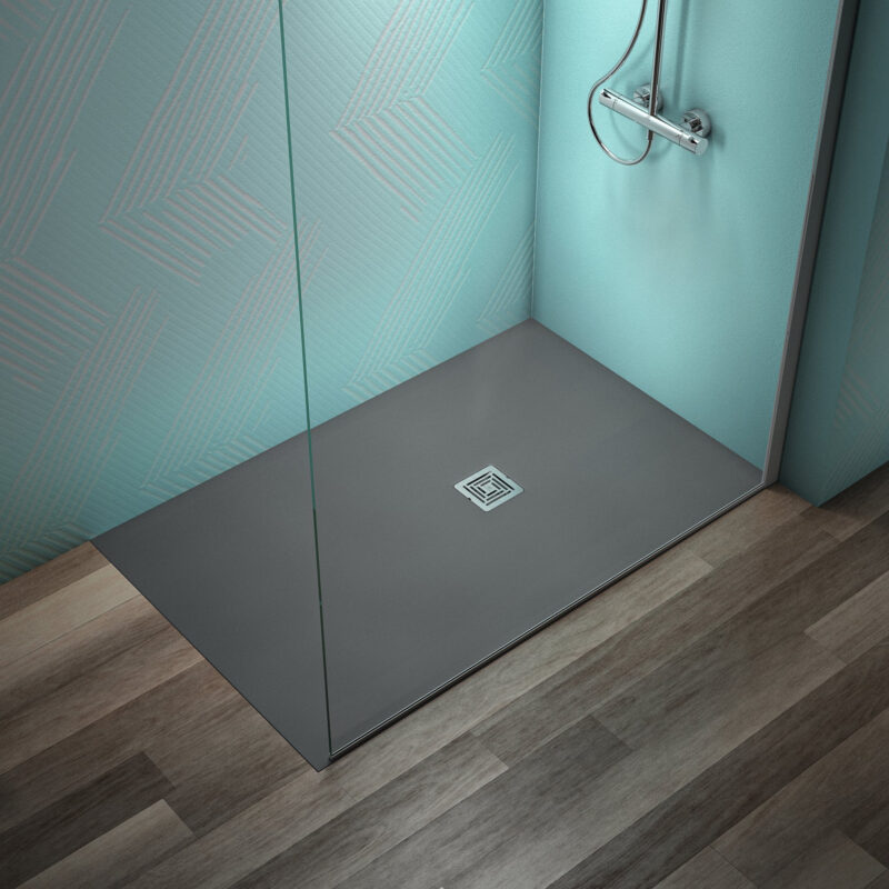 Ideal Standard Ultra Flat S+ 1400 x 900mm Grey Rectangular Shower Tray