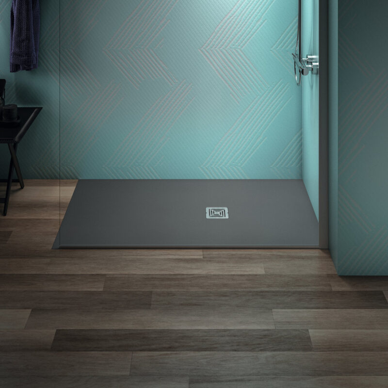 Ideal Standard Ultra Flat S+ 1400 x 800mm Grey Rectangular Shower Tray