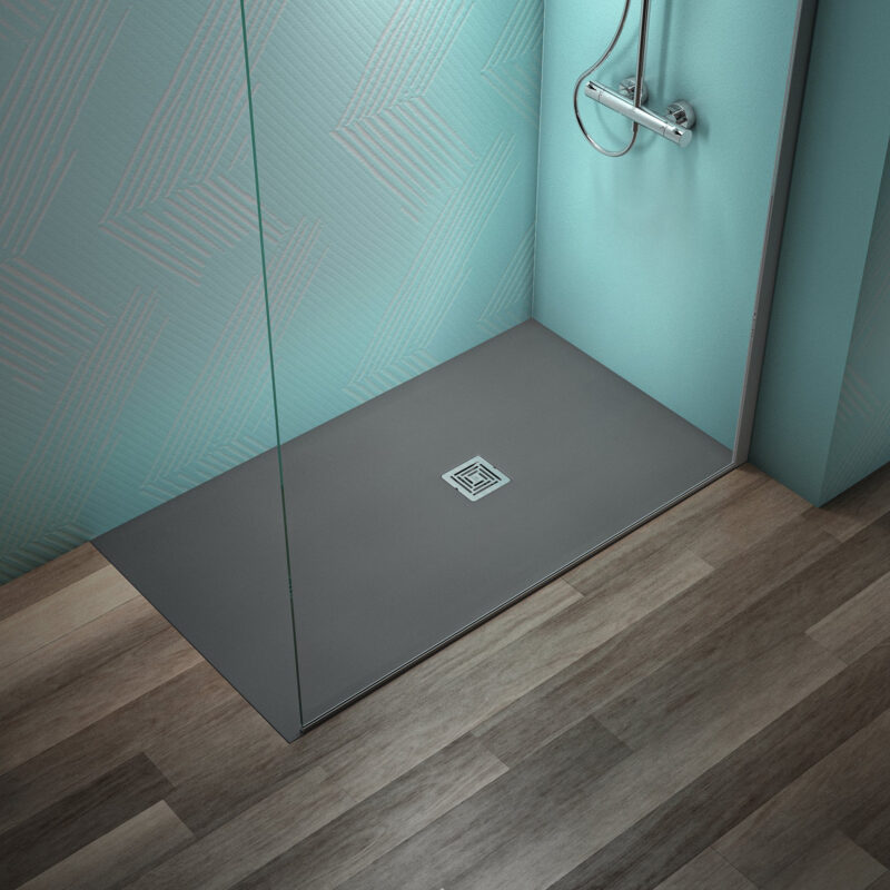 Ideal Standard Ultra Flat S+ 1400 x 800mm Grey Rectangular Shower Tray