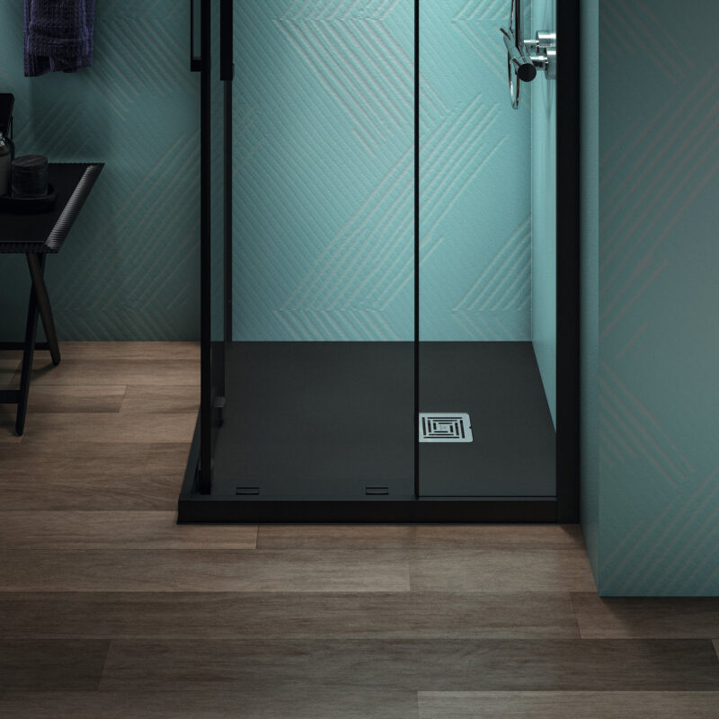 Ideal Standard Ultra Flat S+ 800 x 800mm Black Square Shower Tray