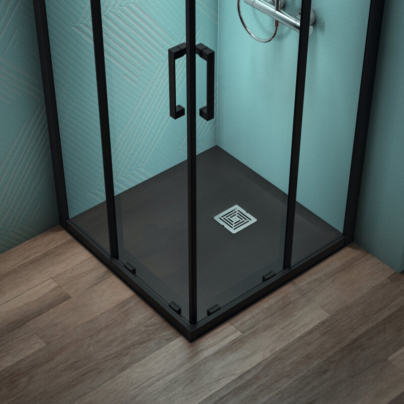 Ideal Standard Ultra Flat S+ 800 x 800mm Black Square Shower Tray