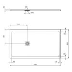 Ideal Standard Ultra Flat S+ 1600 x 900mm Black Rectangular Shower Tray