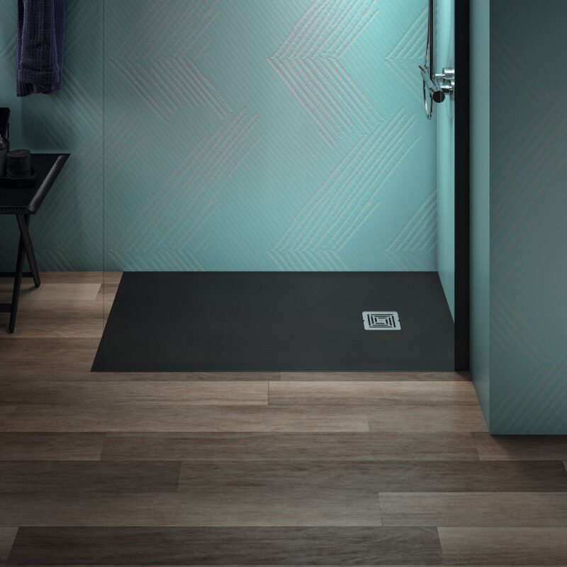 Ideal Standard Ultra Flat S+ 1200 x 700mm Black Rectangular Shower Tray
