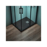 Ideal Standard Ultra Flat S+ 900 x 700mm Black Rectangular Shower Tray