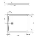 Ideal Standard Ultra Flat S+ 1200 x 1000mm Black Rectangular Shower Tray