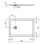 Ideal Standard Ultra Flat S+ 1000 x 700mm Black Rectangular Shower Tray