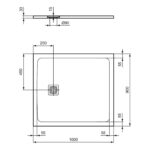 Ideal Standard Ultra Flat S+ 1000 x 900mm Grey Rectangular Shower Tray