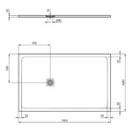 Ideal Standard Ultra Flat S+ 1600 x 1000mm Black Rectangular Shower Tray