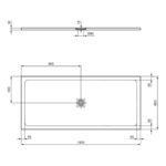 Ideal Standard Ultra Flat S+ 1800 x 800mm Black Rectangular Shower Tray