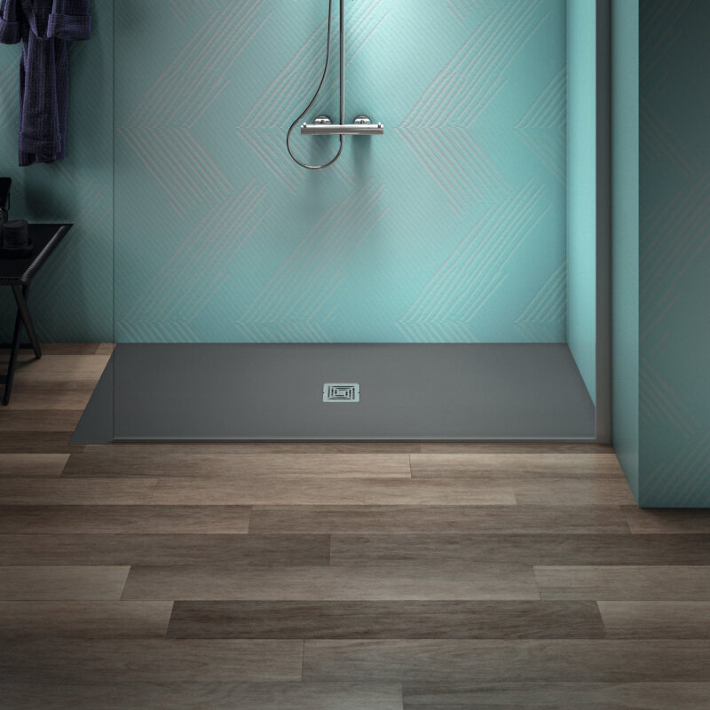 Ideal Standard Ultra Flat S+ 1700 x 700mm Grey Rectangular Shower Tray