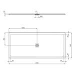 Ideal Standard Ultra Flat S+ 2000 x 900mm Black Rectangular Shower Tray