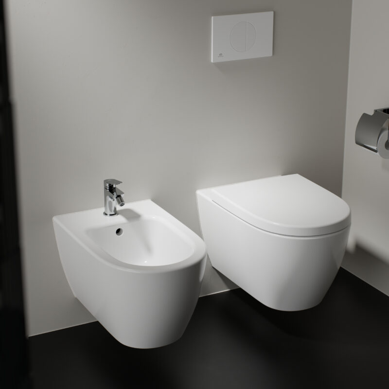 Ideal Standard i.Life O Rimless Wall Hung Toilet with Wrapover Seat