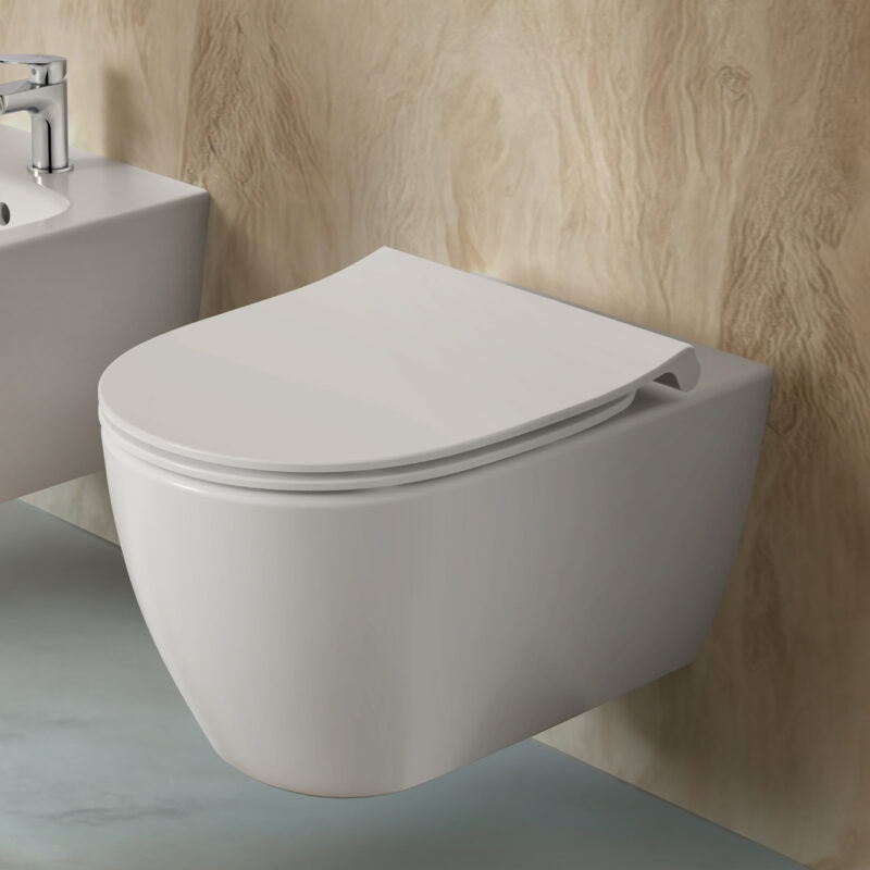 Ideal Standard i.Life O Rimless Wall Hung Toilet with Soft Close Slim Seat