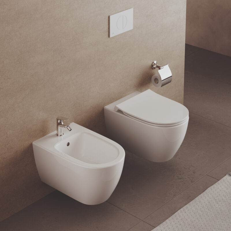 Ideal Standard i.Life O Rimless Wall Hung Toilet with Soft Close Slim Seat