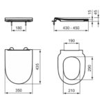 Ideal Standard i.Life O Rimless Wall Hung Toilet with Soft Close Slim Seat