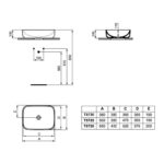 Ideal Standard i.life B Vessel Basin 550 x 400mm