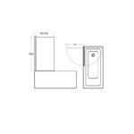 Ideal Standard Connect Angle Bath Screen T9923