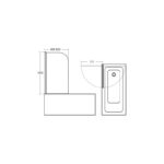 Ideal Standard Connect Radius Bath Screen T9924