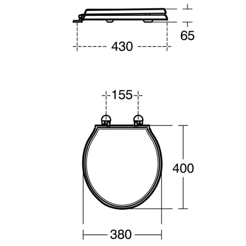 Ideal Standard Waverley Toilet Seat & Cover White U0118