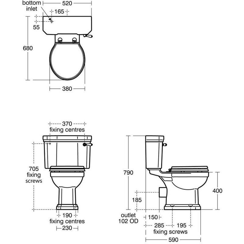 Ideal Standard Waverley Toilet Seat & Cover White U0118
