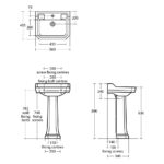 Ideal Standard Waverley 56cm 1 Hole Basin & Pedestal