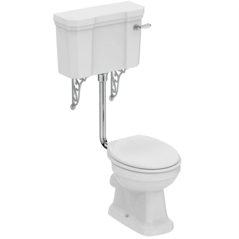 Ideal Standard Waverley Low Level Cistern with Flushpipe U4714