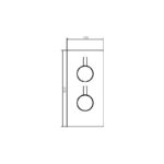 Imex Arco Twin Outlet Two Handle Thermostatic Concealed Valve