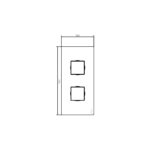 Imex Bloque2 Single Outlet Two Handle Thermostatic Concealed Valve