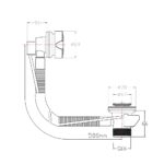 Imex Standard Bath Pop Up Waste Matt Black