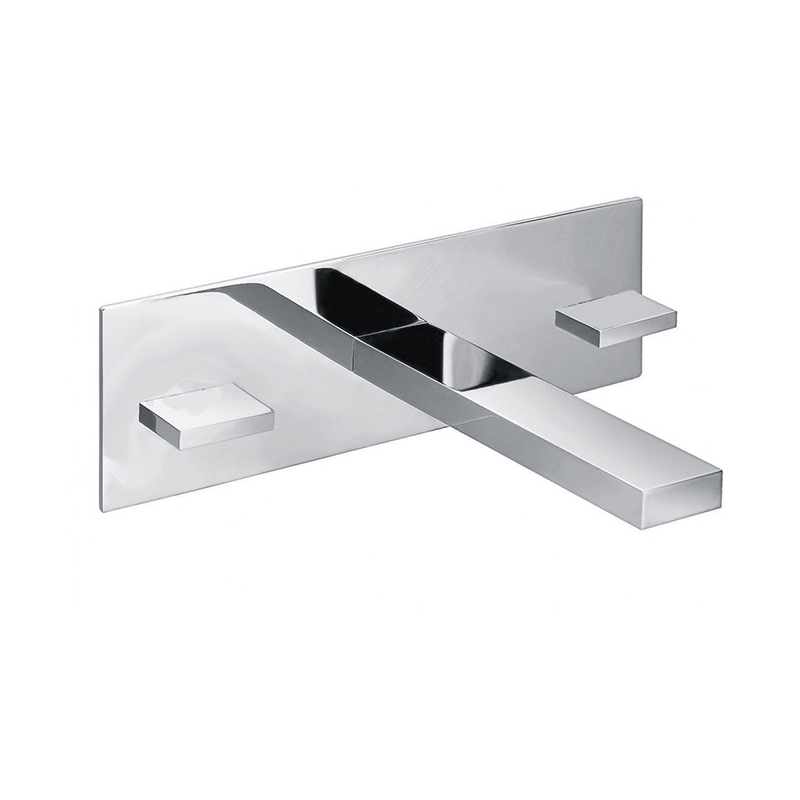 Imex Bloque 3 Hole Wall Mounted Basin Mixer Tap Imex Bloque 3 Hole Wall Mounted Basin Mixer Tap