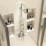 Imex Bloque2 Dual Outlet Bar Valve with Fixed Head & Handset