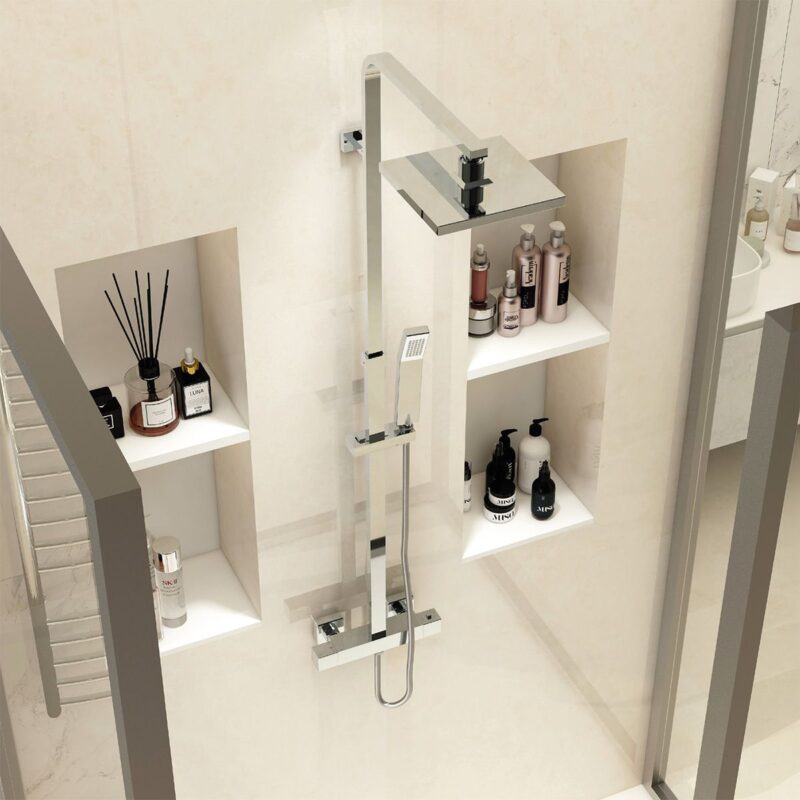 Imex Bloque2 Dual Outlet Bar Valve with Fixed Head & Handset