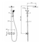 Imex Bloque2 Dual Outlet Bar Valve with Fixed Head & Handset